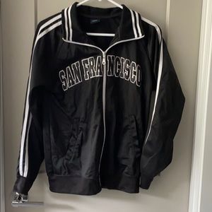 Black Zip Up SF Jacket